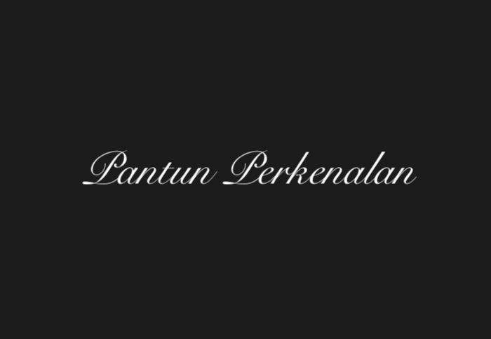 contoh pantun perkenalan