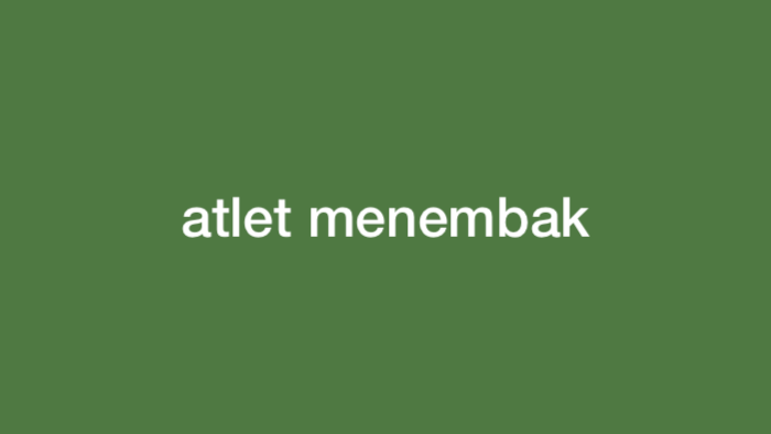 Atlet Menembak Kalau Buka Toko Namanya Apa