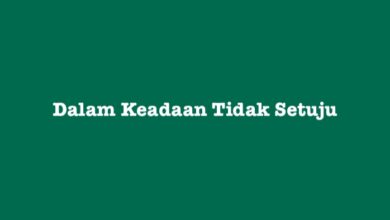 Dalam Keadaan Tidak Setuju