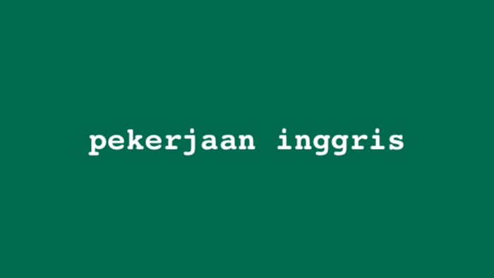 pekerjaan inggris