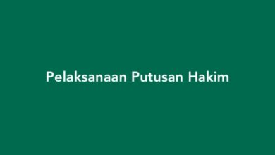 Pelaksanaan Putusan Hakim