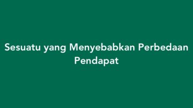 Sesuatu yang Menyebabkan Perbedaan Pendapat