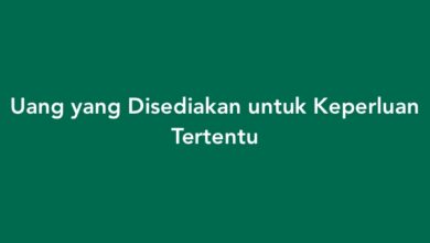 Uang yang Disediakan untuk Keperluan Tertentu