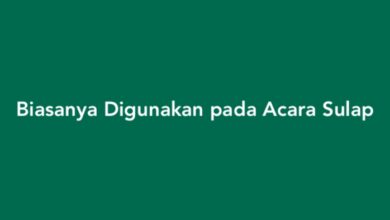 Biasanya Digunakan pada Acara Sulap