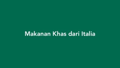 Makanan Khas dari Italia