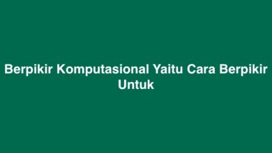 Berpikir Komputasional Yaitu Cara Berpikir Untuk