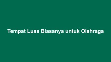 Tempat Luas Biasanya untuk Olahraga