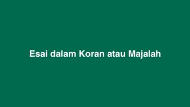 Esai dalam Koran atau Majalah