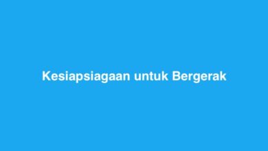 Kesiapsiagaan untuk Bergerak