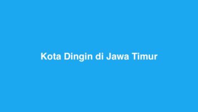 Kota Dingin di Jawa Timur