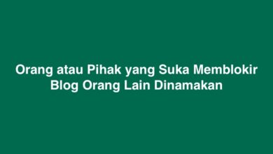 Orang atau Pihak yang Suka Memblokir Blog Orang Lain Dinamakan