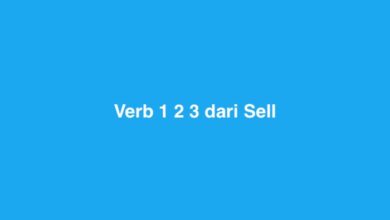 Verb 1 2 dan 3 dari Sell