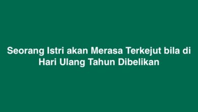 Seorang Istri akan Merasa Terkejut bila di Hari Ulang Tahun Dibelikan