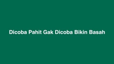 Dicoba Pahit Gak Dicoba Bikin Basah