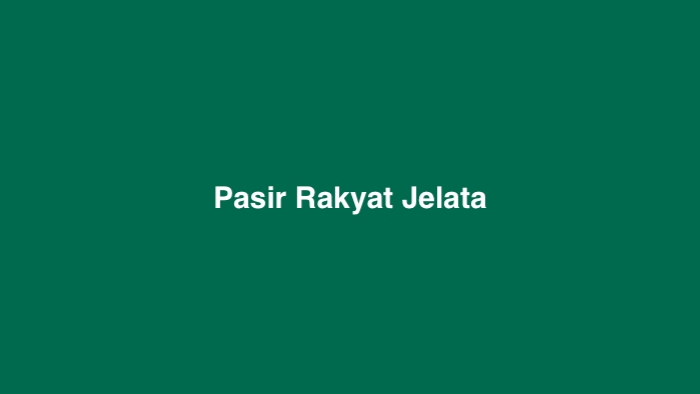 Pasir Rakyat Jelata