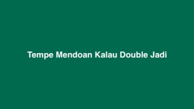 Tempe Mendoan Kalau Double Jadi