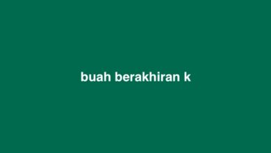 buah berakhiran k