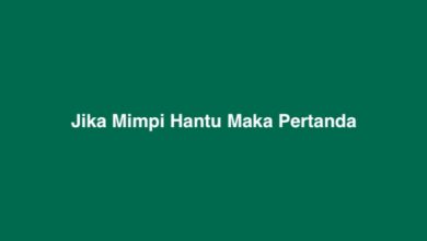 Jika Mimpi Hantu Maka Pertanda