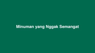 Minuman yang Nggak Semangat