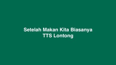 Setelah Makan Kita Biasanya TTS Lontong