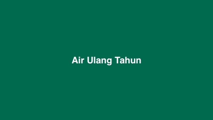 Air Ulang Tahun