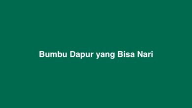 Bumbu Dapur yang Bisa Nari