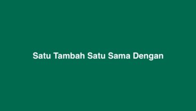 Satu Tambah Satu Sama Dengan