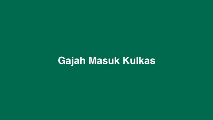 Gajah Masuk Kulkas